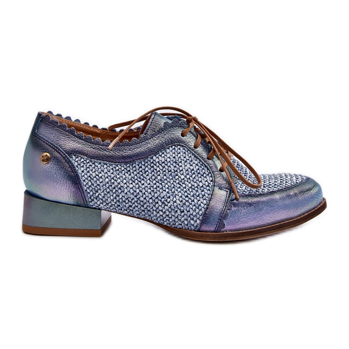 Zapatos con Cordones para Mujer Piel Natural Maciejka 06452-06 Azul