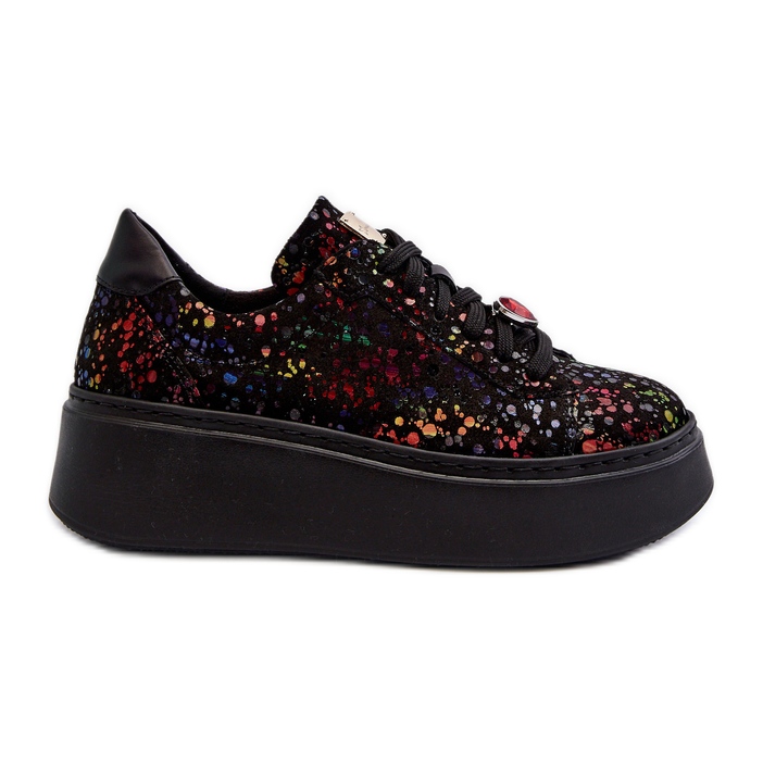 Deportivas Plataforma Piel Maciejka 6191S-01 Negro multicolor