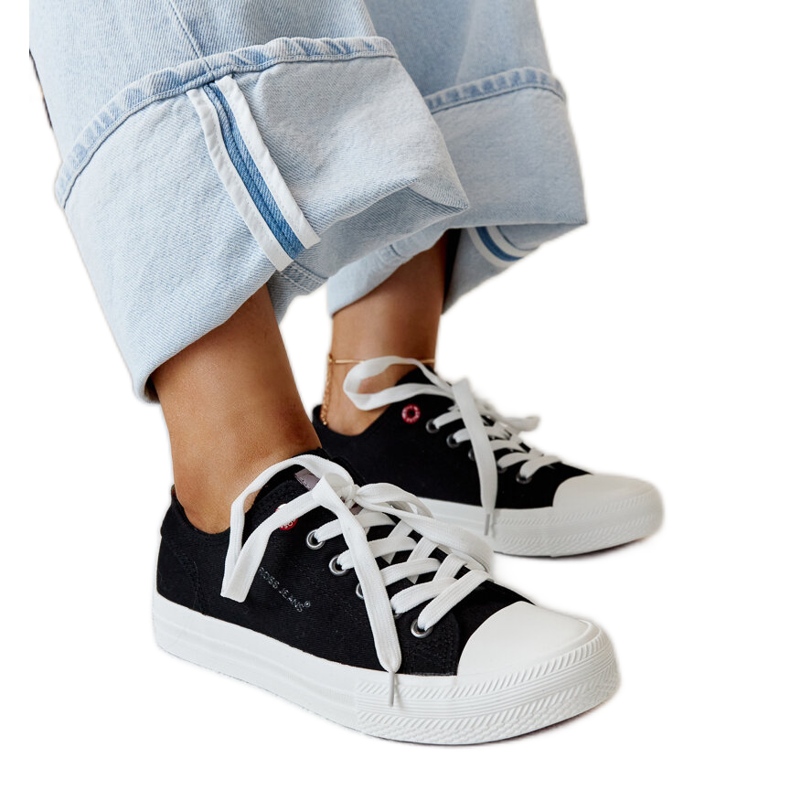 Deportivas Cross Jeans de mujer de tejido negro Deportivas Cross Jeans de mujer de tejido negro