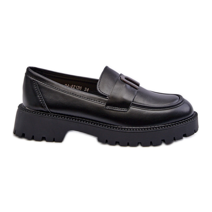 Vinceza Zapatos niña, mocasines con adorno, negro Elvilda