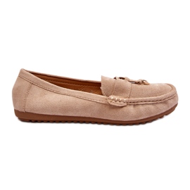 Mocasines Clásicos De Ante Mujer Beige Mocasines Clásicos De Ante Mujer Beige