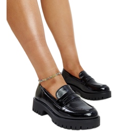 Mocasines de piel negros
