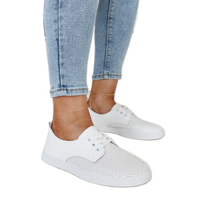 Zapatillas clásicas de cuero blancas de Radwa blanco