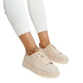 Deportivas mujer piel beige
