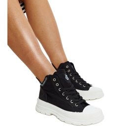 Zapatillas altas Nura negras con muescas negro