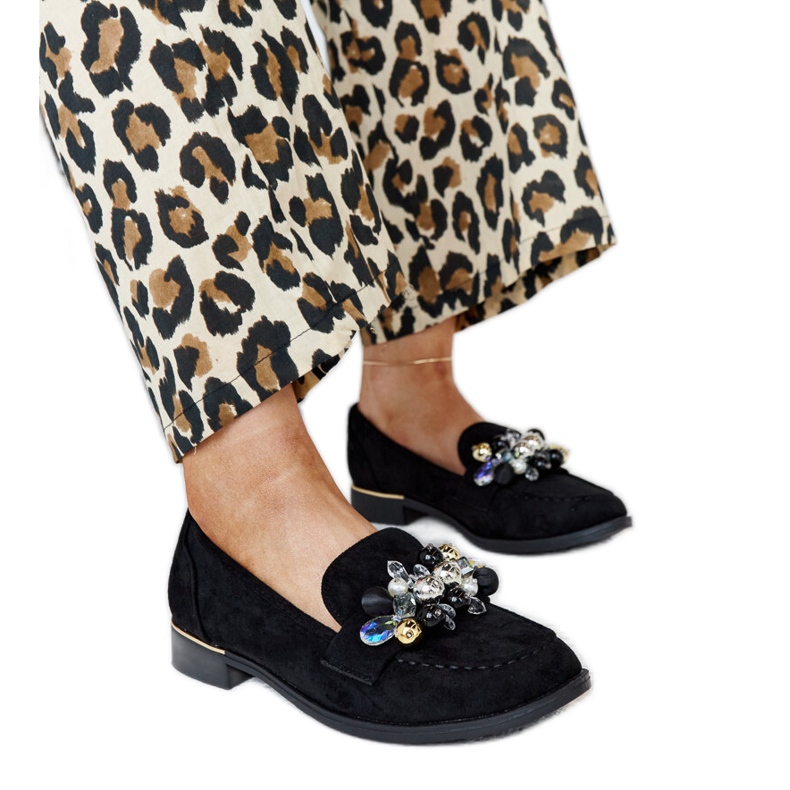Mocasines negros con adornos Dahera Mocasines negros con adornos Dahera