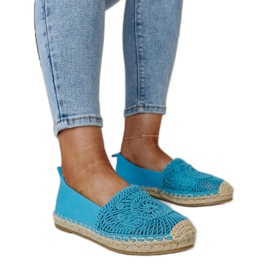 Alpargatas azules con bordado Kalba