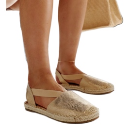 Alpargatas beige con tacón abierto Tharna