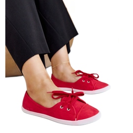 Zapatillas slip-on rojas de piel ecológica Knudsen rojo