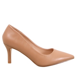 Zapatos de tacón bajo Lauryn Khaki beige