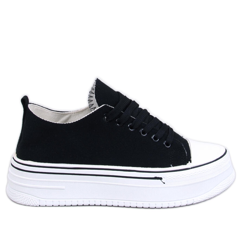 Loic Zapatillas negras suela alta negro