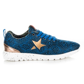 Kylie zapatillas deportivas estrella dorada azul