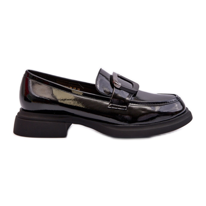 Vinceza Mocasines Mujer Charol Negro Fidodia