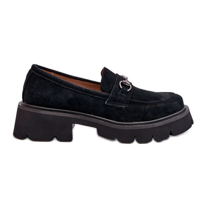Vinceza Mocasines Chunky Mujer Ante Negro Neloria