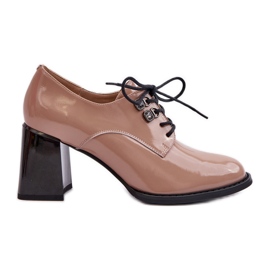 Vinceza Zapatos de tacón de charol para mujer Nelione beige