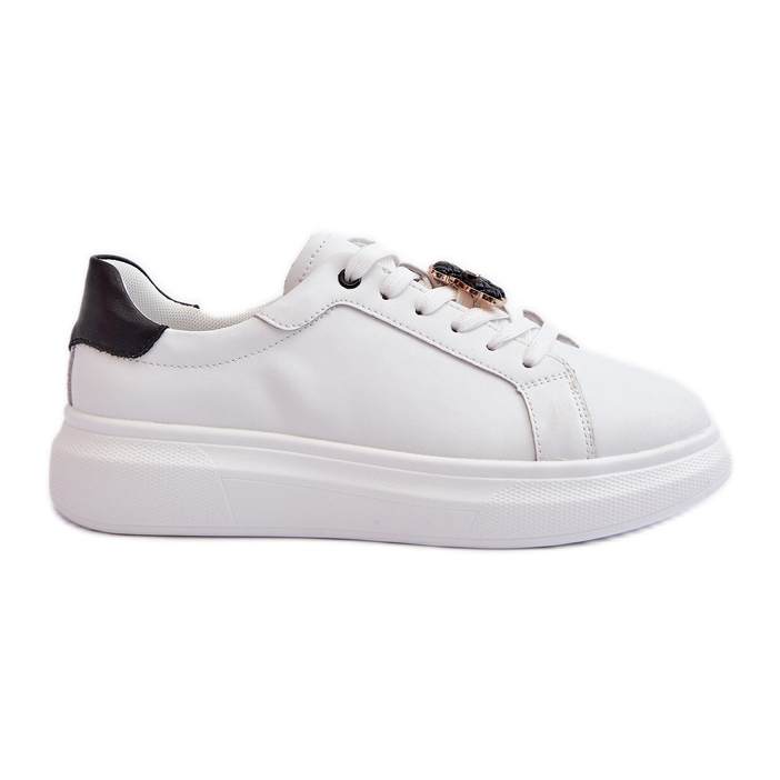 Vinceza Zapatillas De Mujer De Piel Con Osito De Peluche, Blanco Mirven