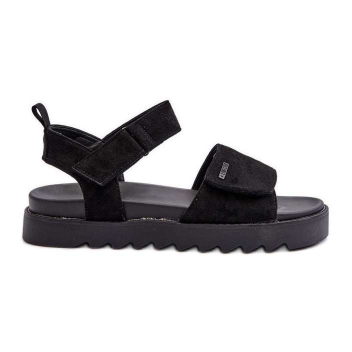 Sandalias de Mujer de Ante con Plataforma Big Star NN274700 Negro
