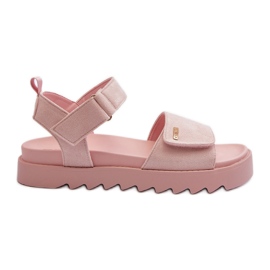 Sandalias de Mujer de Ante con Plataforma Big Star NN274701 Rosa