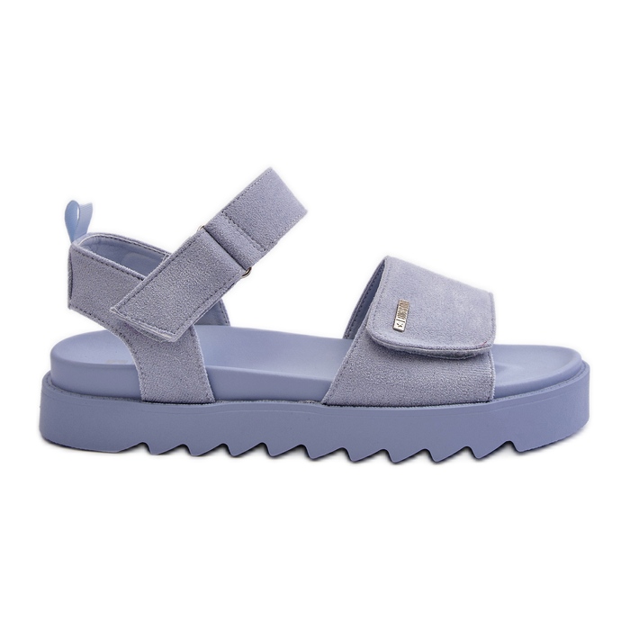 Sandalias de Mujer de Ante con Plataforma Big Star NN274706 Azul