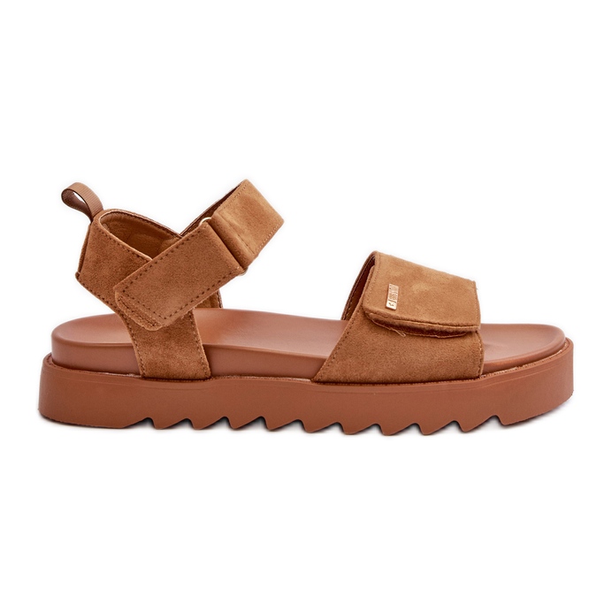 Sandalias Mujer Ante Plataforma Big Star NN274705 Marrón