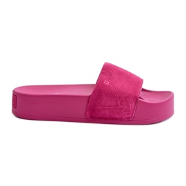 Chanclas Mujer Ante con Plataforma Big Star NN274A672 Fucsia rosa