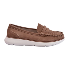 Sergio Leone SP012 Mocasines de ante marrón con plataforma