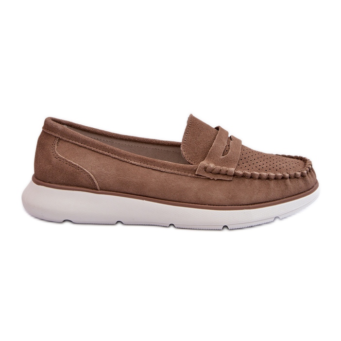 Sergio Leone SP012 Mocasines de ante marrón con plataforma