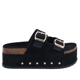 Galzai Chanclas plataforma corcho negro Galzai Chanclas plataforma corcho negro
