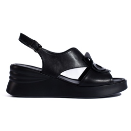 Goodin Sandalias cómodas mujer negras negro
