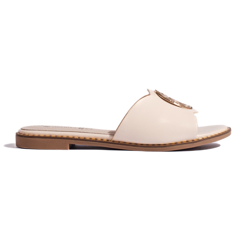 Goodin Chanclas de mujer beige elegantes