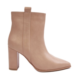 Botines Mujer Piel Beige Vevine