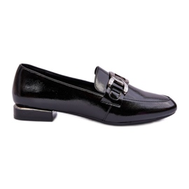 Sergio Leone Mocasines Mujer Charol Con Adorno, Negro Camilena