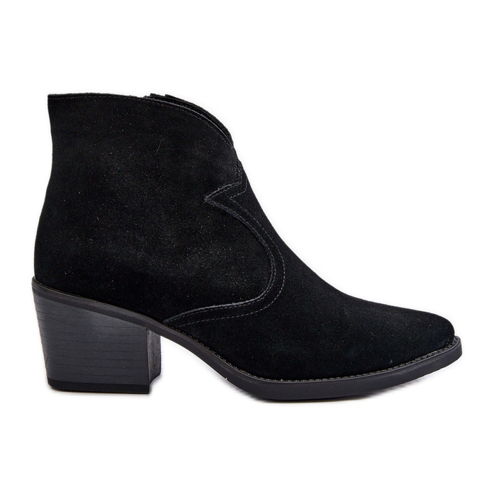 S.Barski Botas Cowboy Ante Con Cremallera D&amp;A SN622-29 Negro