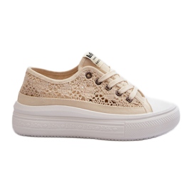 Zapatillas de Mujer con Cordones Lee Cooper LCW-23-44-1620 Beige