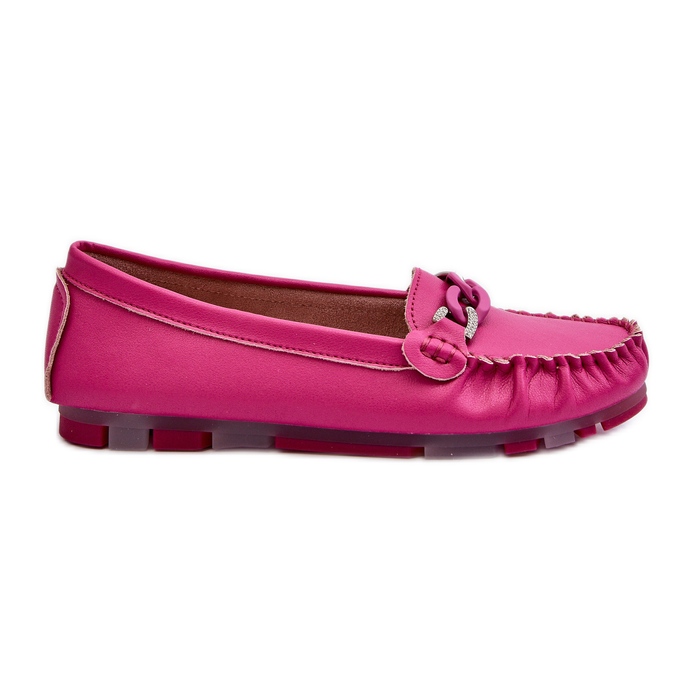 Mocasines Mujer Piel Con Adorno Fucsia S.Barski LR339 rosado