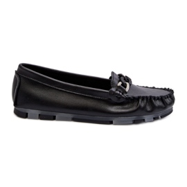 Mocasines Mujer Piel Con Adorno Negro S.Barski LR339