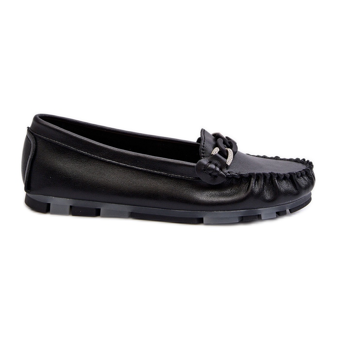 Mocasines Mujer Piel Con Adorno Negro S.Barski LR339