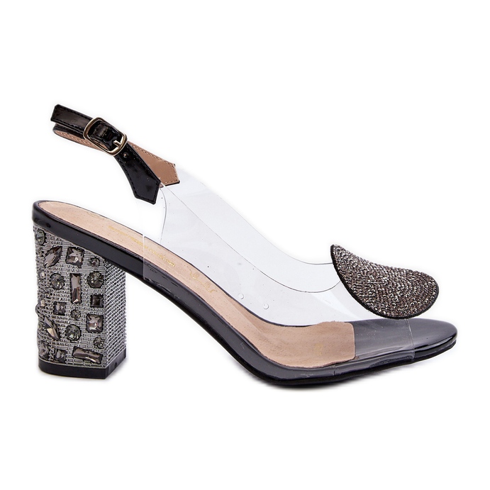 S.Barski Sandalias Transparentes Con Tacón Alto Negro D&A MR38-812 S.Barski Sandalias Transparentes Con Tacón Alto Negro D&A MR38-812