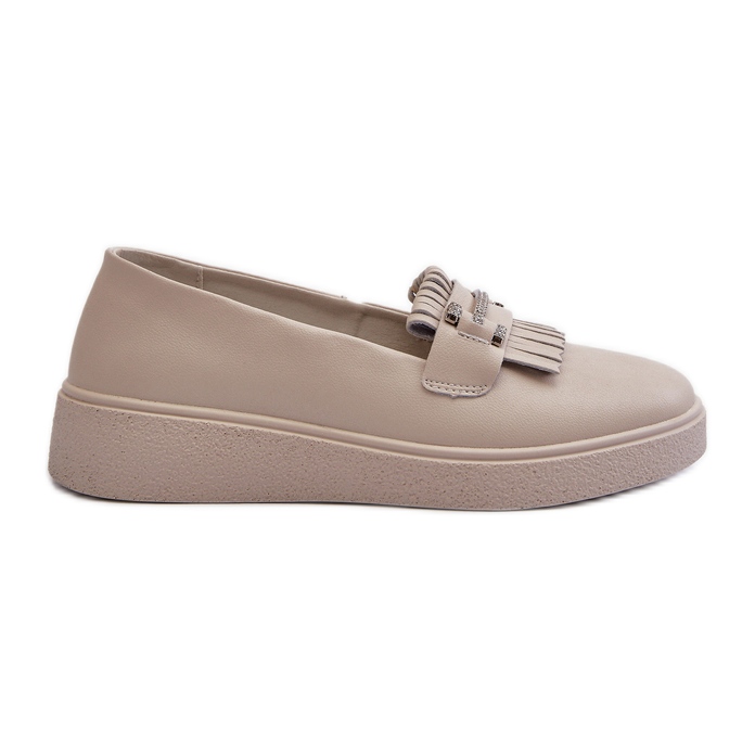 Mocasines Mujer Ligeros De Piel Con Plataforma Beige S.Barski LR590 Mocasines Mujer Ligeros De Piel Con Plataforma Beige S.Barski LR590