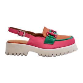 S.Barski Sandalias Tacón Plano Con Decoración Naranja D&amp;A MR38-656