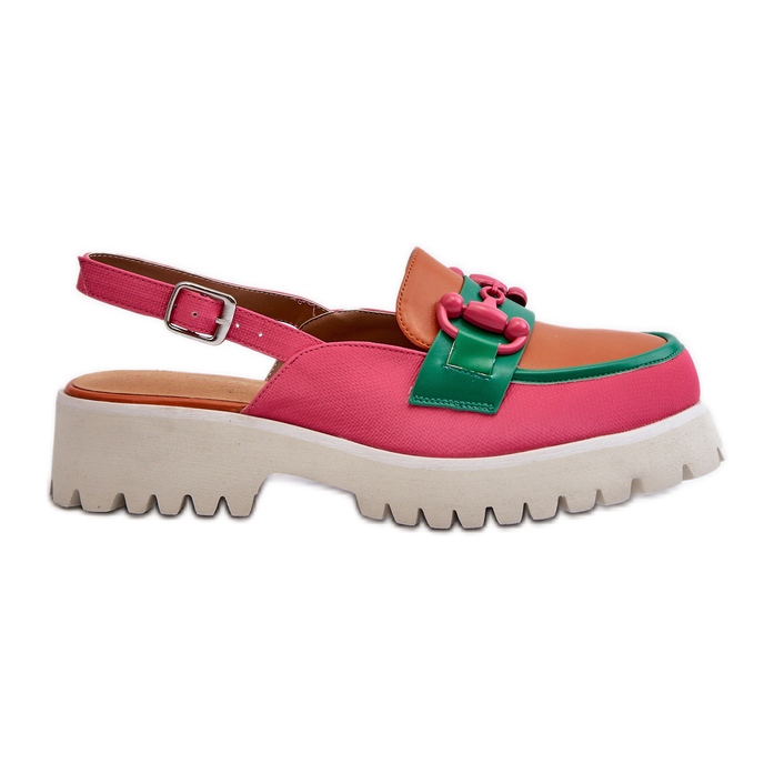 S.Barski Sandalias Tacón Plano Con Decoración Naranja D&amp;A MR38-656