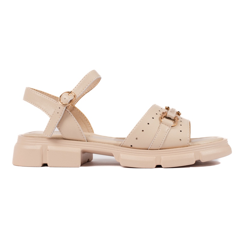 Goodin Sandalias mujer piel beige