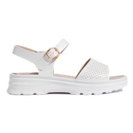 Goodin Sandalias mujer blancas cómodas blanco