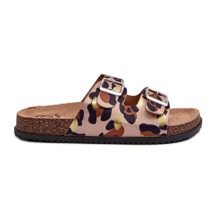 Chanclas de Mujer con Hebillas Beige y Marrón Oliena