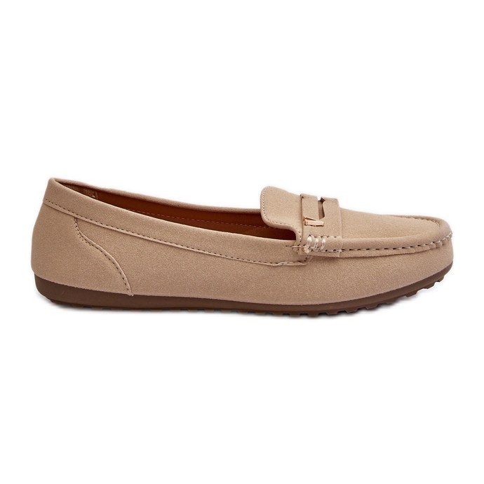 Mocasines Clásicos Mujer Beige Claro Iramarie