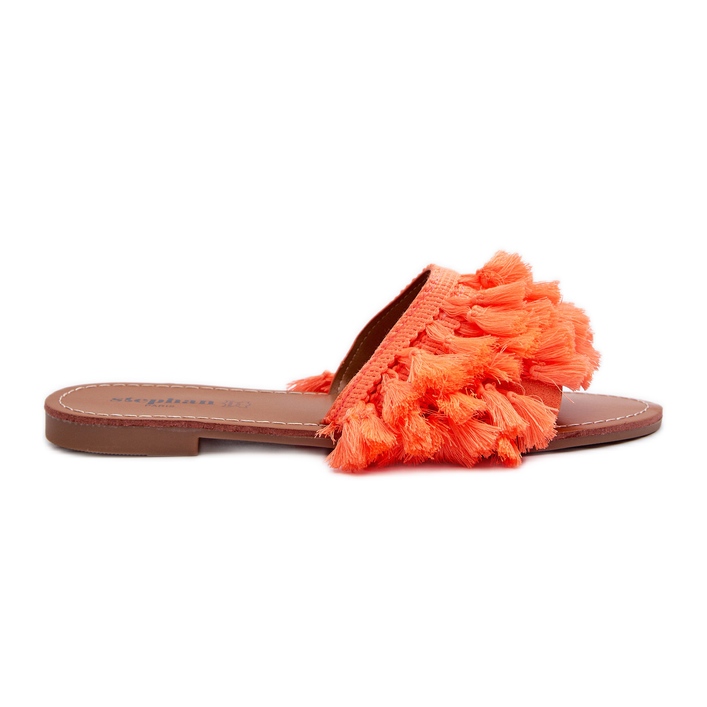 Chanclas Planas Mujer, Naranja Rialle