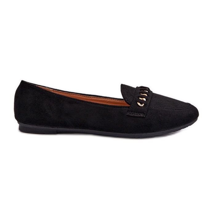 Mocasines Mujer Brillantes Con Cadena, Aredilla Negro Mocasines Mujer Brillantes Con Cadena, Aredilla Negro
