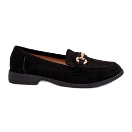 Mocasines De Mujer Tacón Plano Con Decoración, Negro Aviole