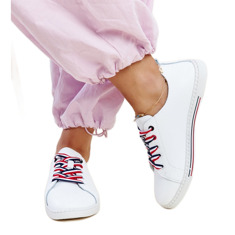 Zapatillas Vinceza de piel blanca. blanco