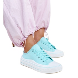 Zapatillas con plataforma Fiori en color menta azul